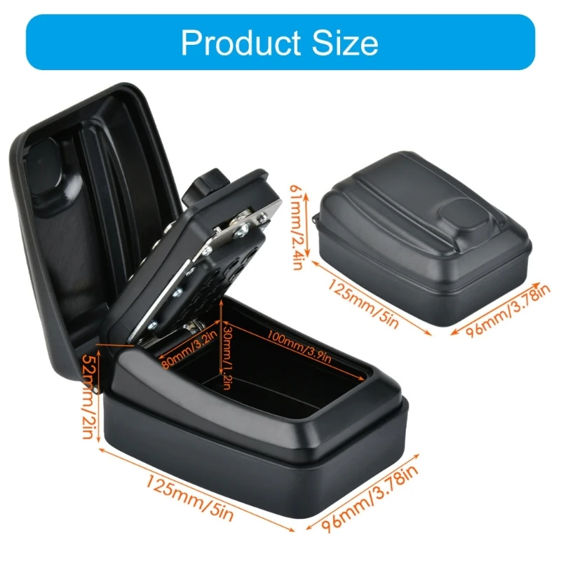 Reinforced Zinc Alloy Lock Box Holder With Easy Installation And Clear Number