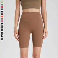 Women High Waist Yoga Shorts No Front Seams Buttery Soft Workout Running Tights Sexy Butt Lift Breathable Gym Shorts Sportswear