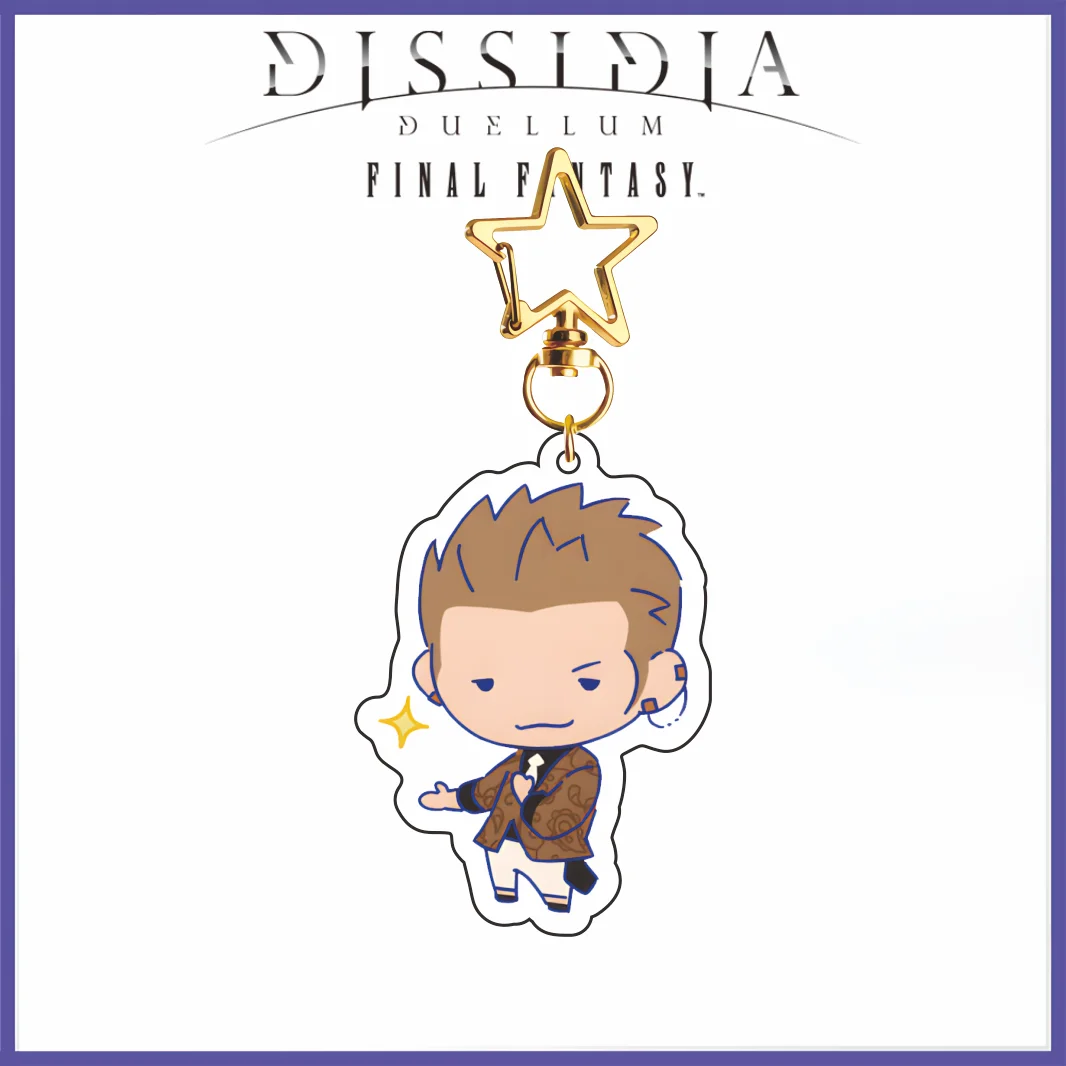 New Dissidia Final Fantasy Q Version Acrylic Keychain Tidus Rikku Star Hook Cute Game Backpack Pendant Anime Fan Birthday
