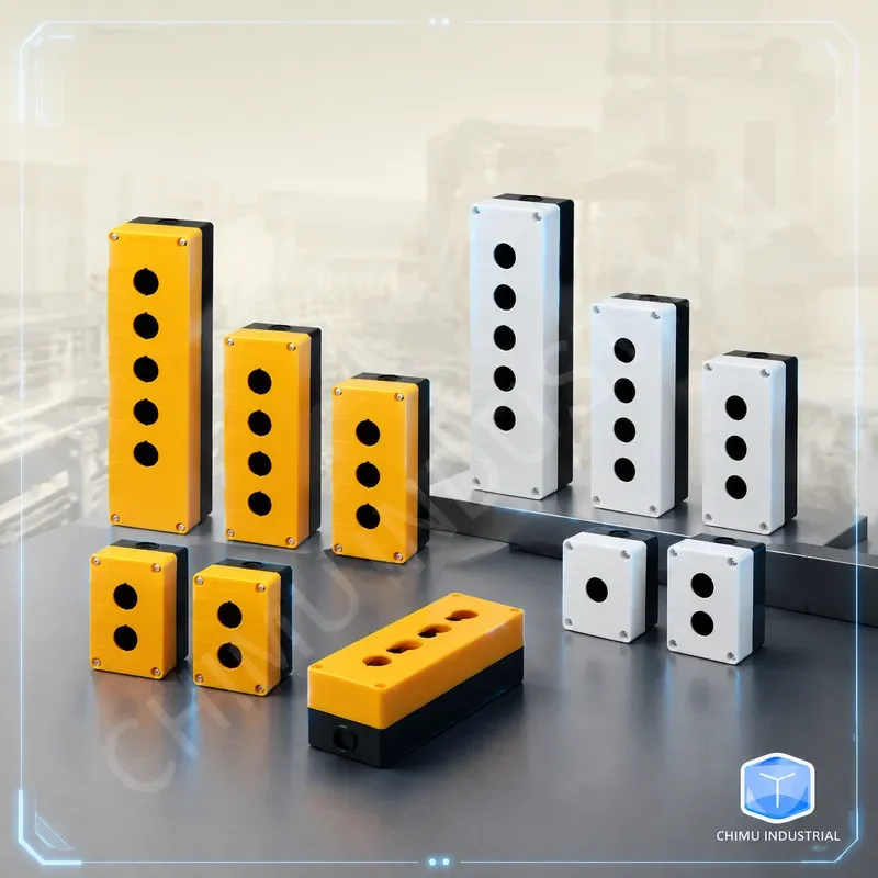 【CHIMU INDUSTRIAL】 for BX4 4 Hole Push Button Box Plastic Control Station IP65 Waterproof Dustproof 2mm Mounting