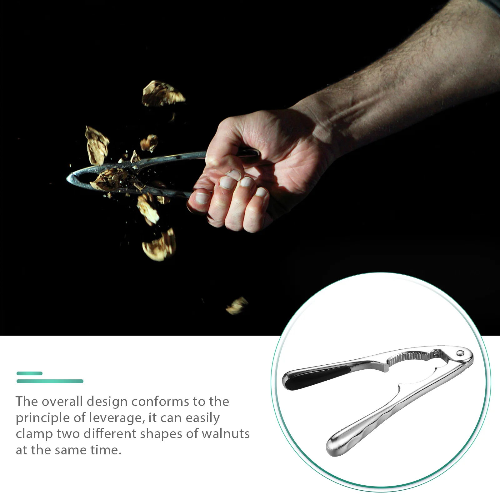 

1 шт., крекер для грецких орехов, открывалка для гаек из цинкового сплава, ручной инструмент для открытия гаек, практичный кухонный гаджет, удобная ручка