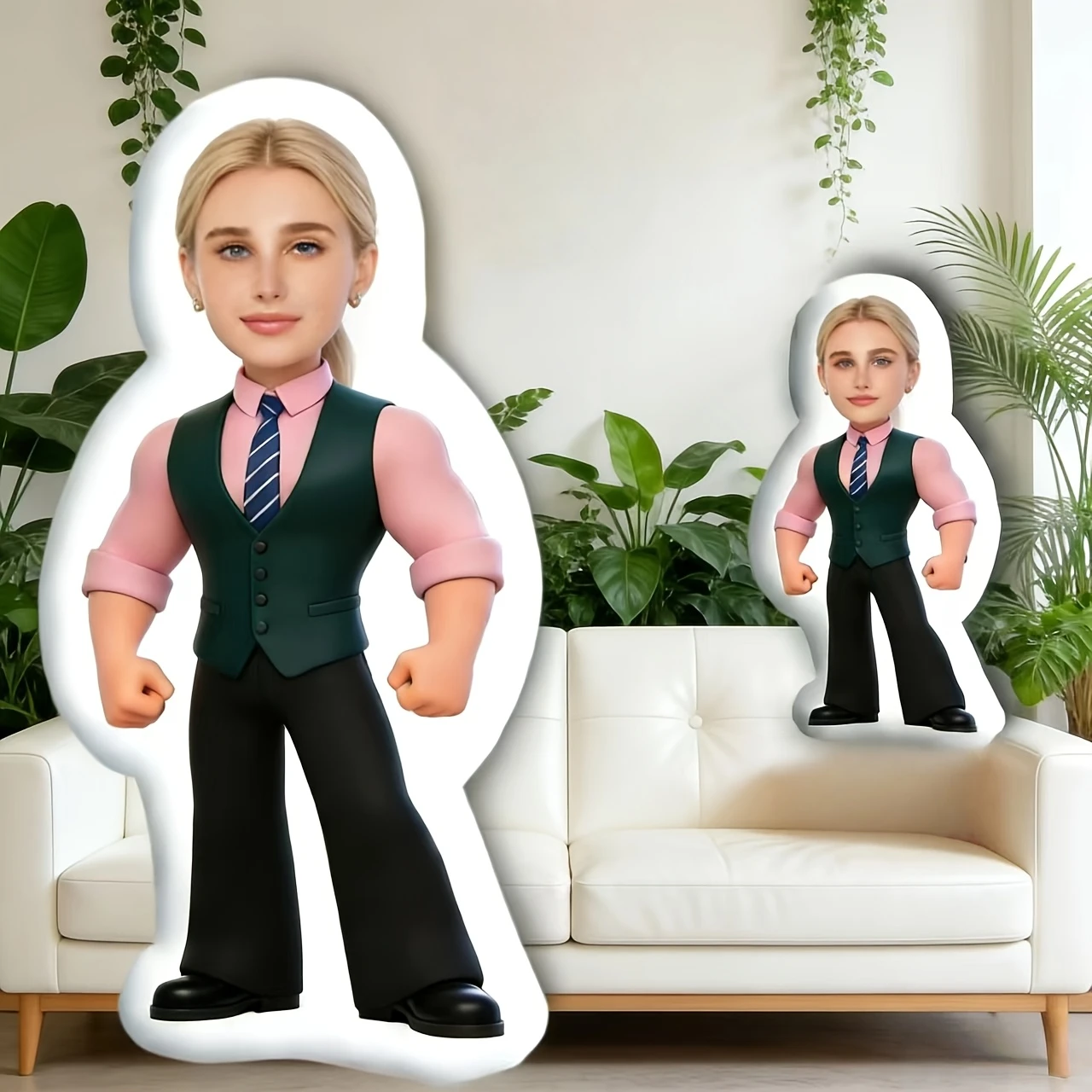 Custom Classic Suit-Shaped Cushions with Double-Sided Printed Plush Pillows. Upload a Photo to Create a Unique Companion, Whethe