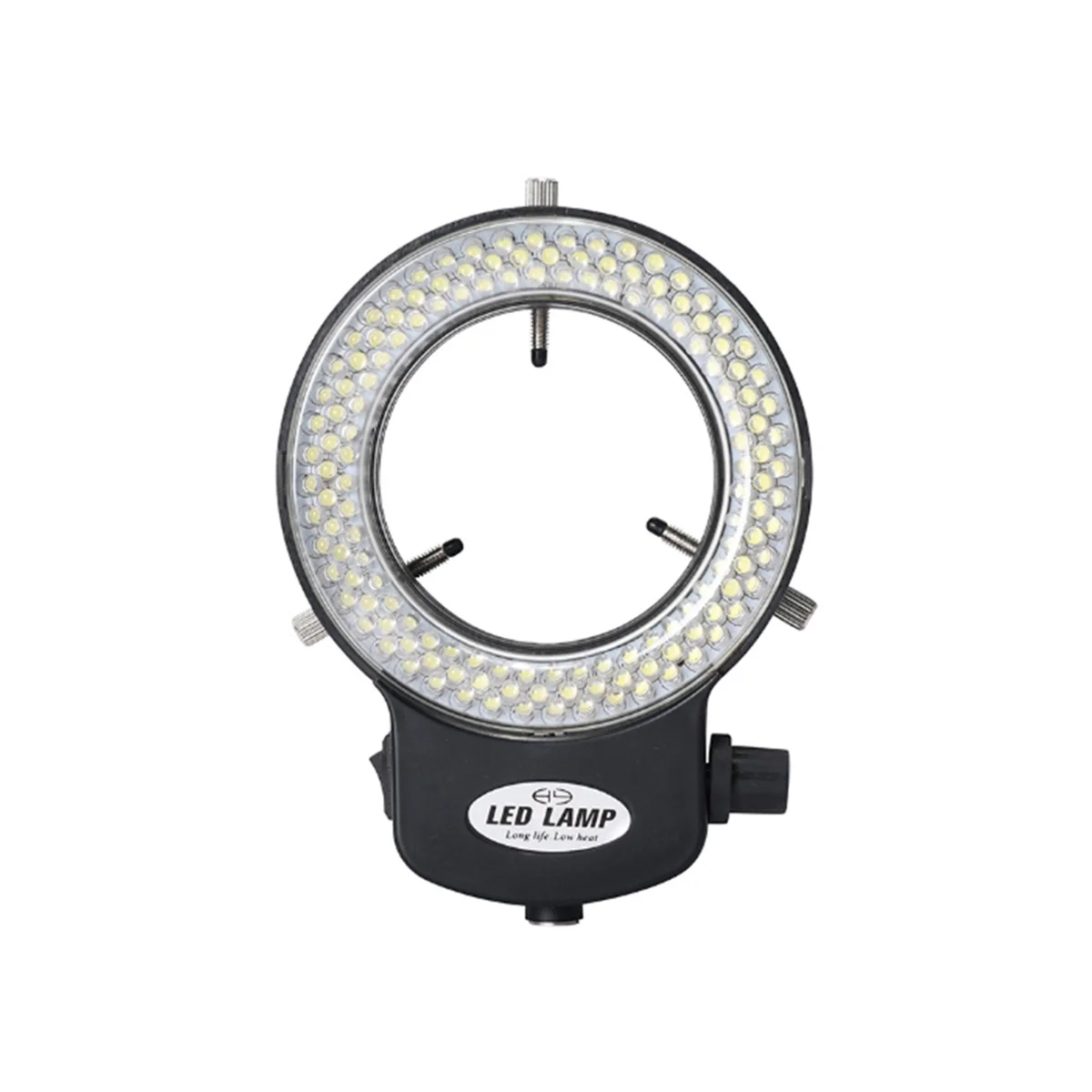 Fonte de luz LED ajustável para Microscópio, Microscópio Industrial, Anel Iluminador, Plug UE, 144 contas de lâmpada