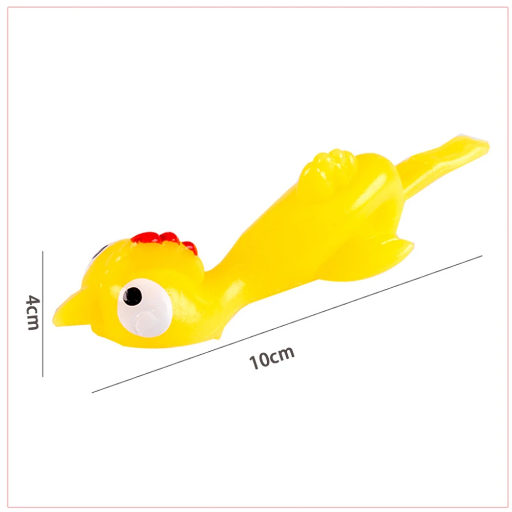 20 قطعة الجدة الرياضة المنجنيق طرد لعبة الدجاج المطاط المزحة لعبة طائرة مقلاع الدجاج ألعاب أصابع تركيا لزجة #6