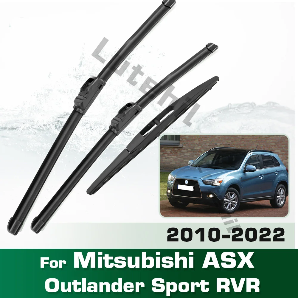 

For Mitsubishi ASX Outlander Sport RVR 2010 - 2022 wiper Front & Rear Wiper Blades Set Windshield Windscreen 24"+21"+10"