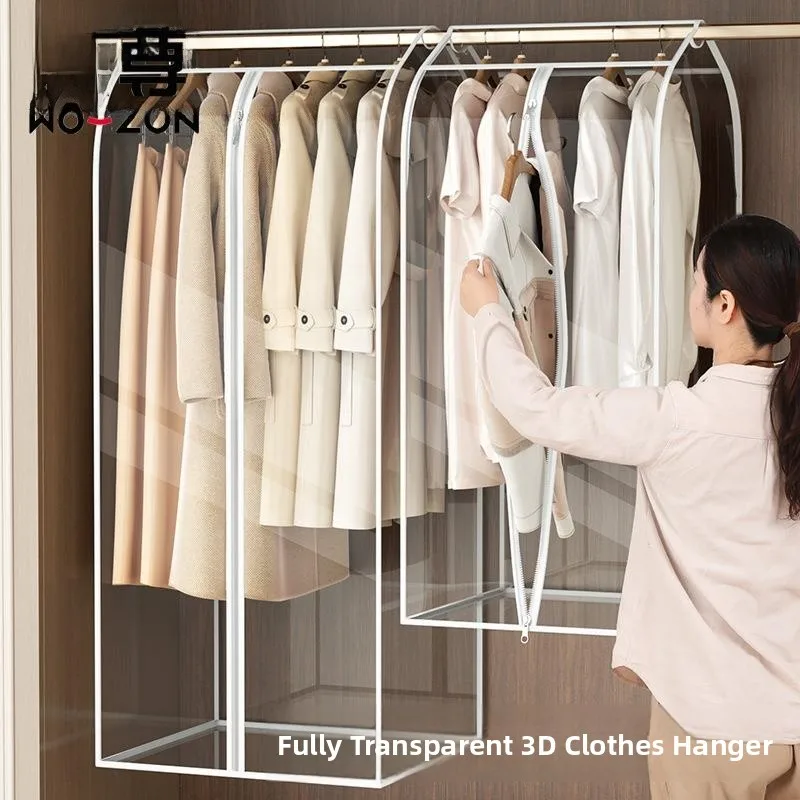 

Full Transparent Dustproof Clothes Cover Home Use Hanging Clothes Bag Wardrobe Multi Size Laundry Storage Covers for Clothes