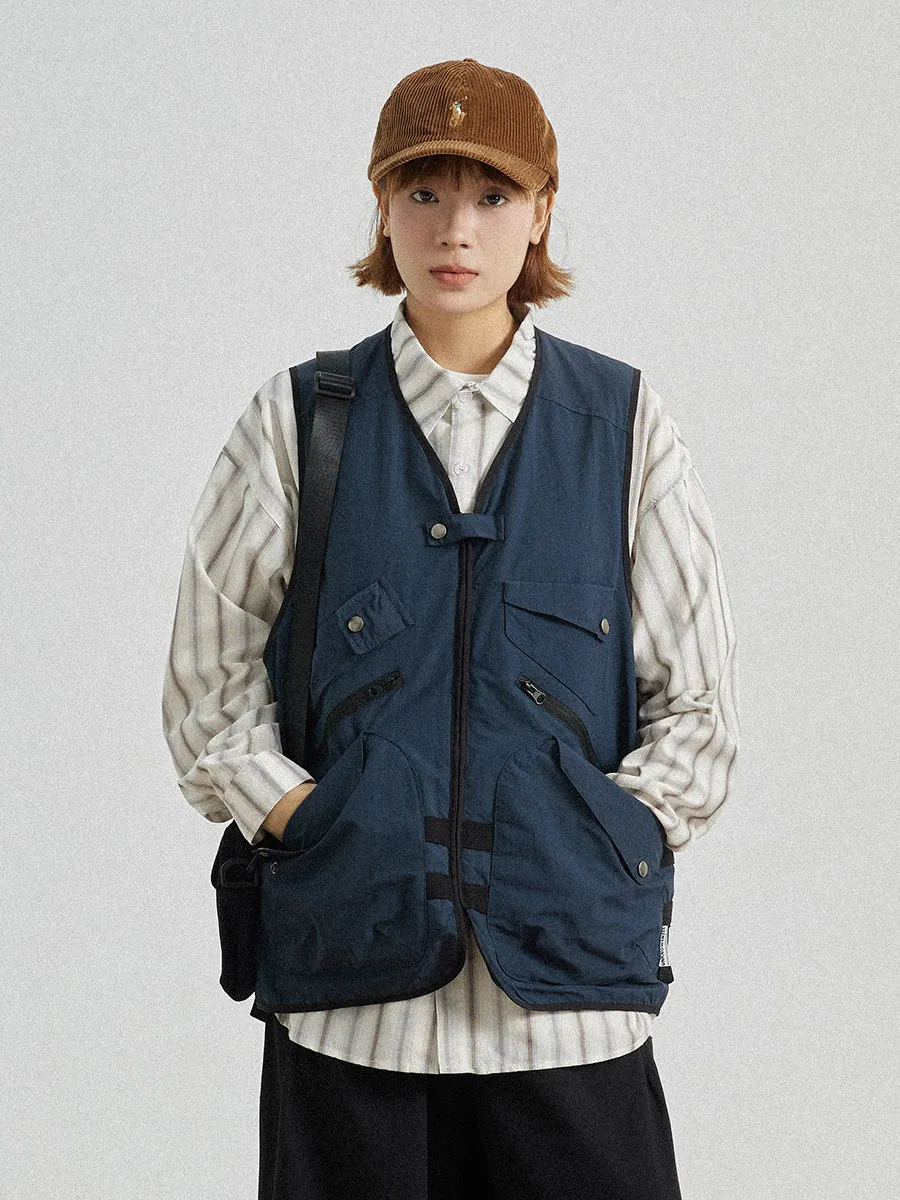 

GoodNorth American Outdoor Workwear Vest Loose Sleeveless Jacket for Men and Women