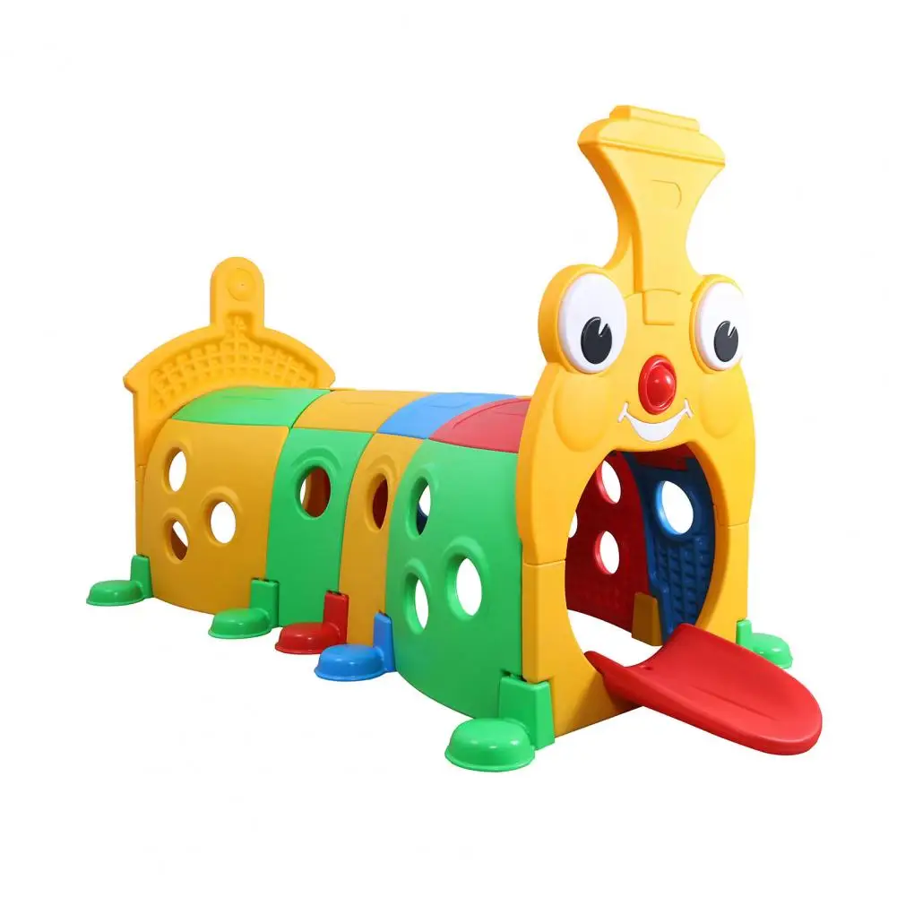 Kindergarten caterpillar crawling tunnel tent toy kids Drill holes Game house Indoor outdoor cartoon animals tent kids gift