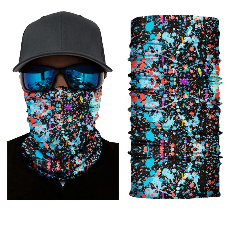 Bandana Cycling Balaclava High Elastic Camouflage Seamless Bandana  Anti-UV Face Mask Neck Buff Men Women Scarf Tube Face Shield