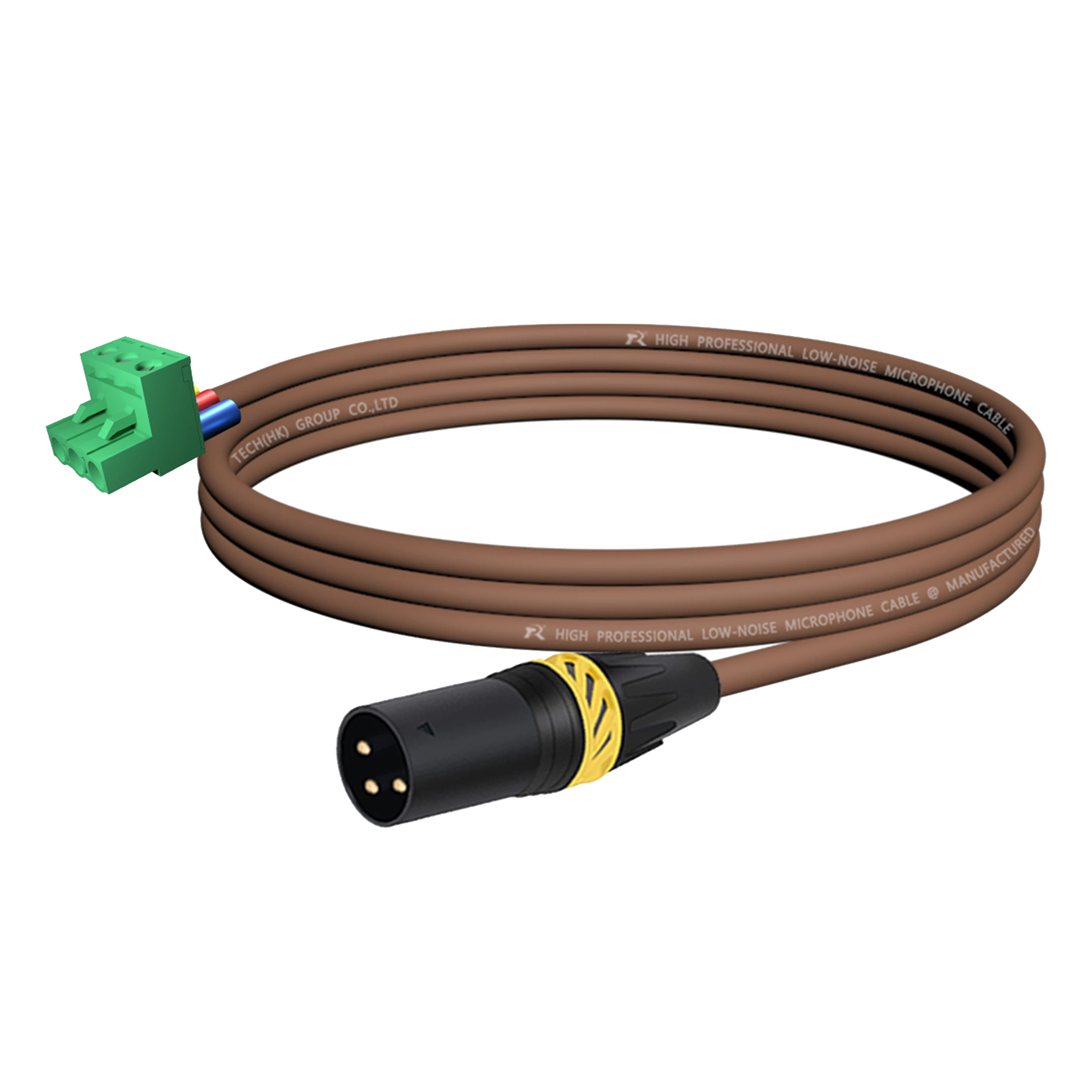 XLR zu Phoenix Kabel, Geräuscharmes 3-Pin XLR Buchse und Stecker zu PHX3M/2EDG 5.08 PCB Schraubklemmen-Adapterkabel mit Sicherem Endgriff – Detail 2