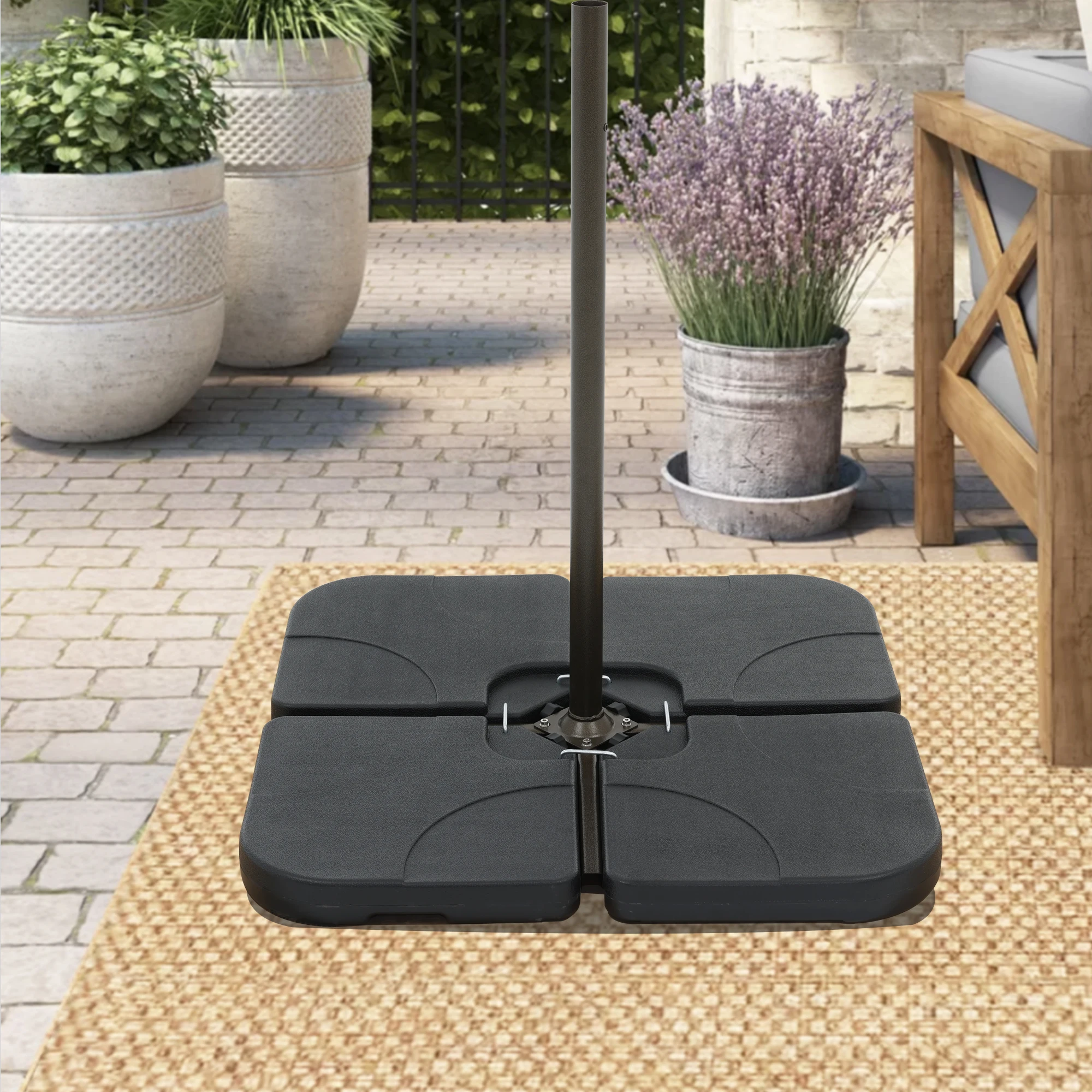 JARDINA Outdoor Patio Resin Free Standing Umbrella Base