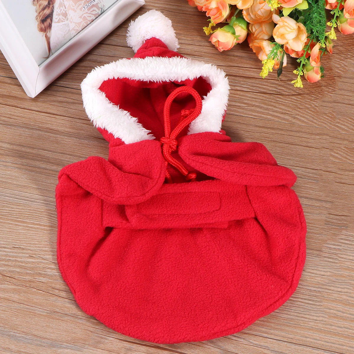 

Pet Christmas Cape Hat Set Red L Size Adorable Dog Cat Costume For Holiday Party Cosplay Photo Accessory