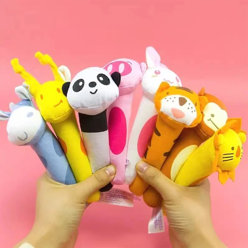 Sonajero suave para bebé, cochecito de cama para cuna infantil, juguetes educativos colgantes móviles, agarre de mano para desarrollo del cerebro, lindos juguetes de animales de peluche