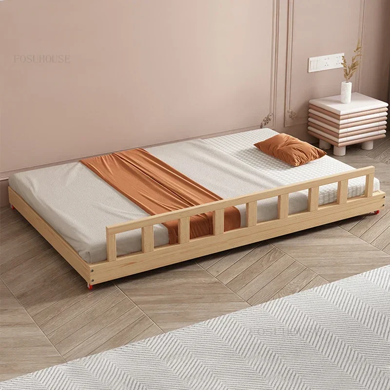 Nordic Solid Wood Children's Beds Small Apartment Pull-out Bed Creative Under-bed Drag Beds Separate Child Bed Home Furniture