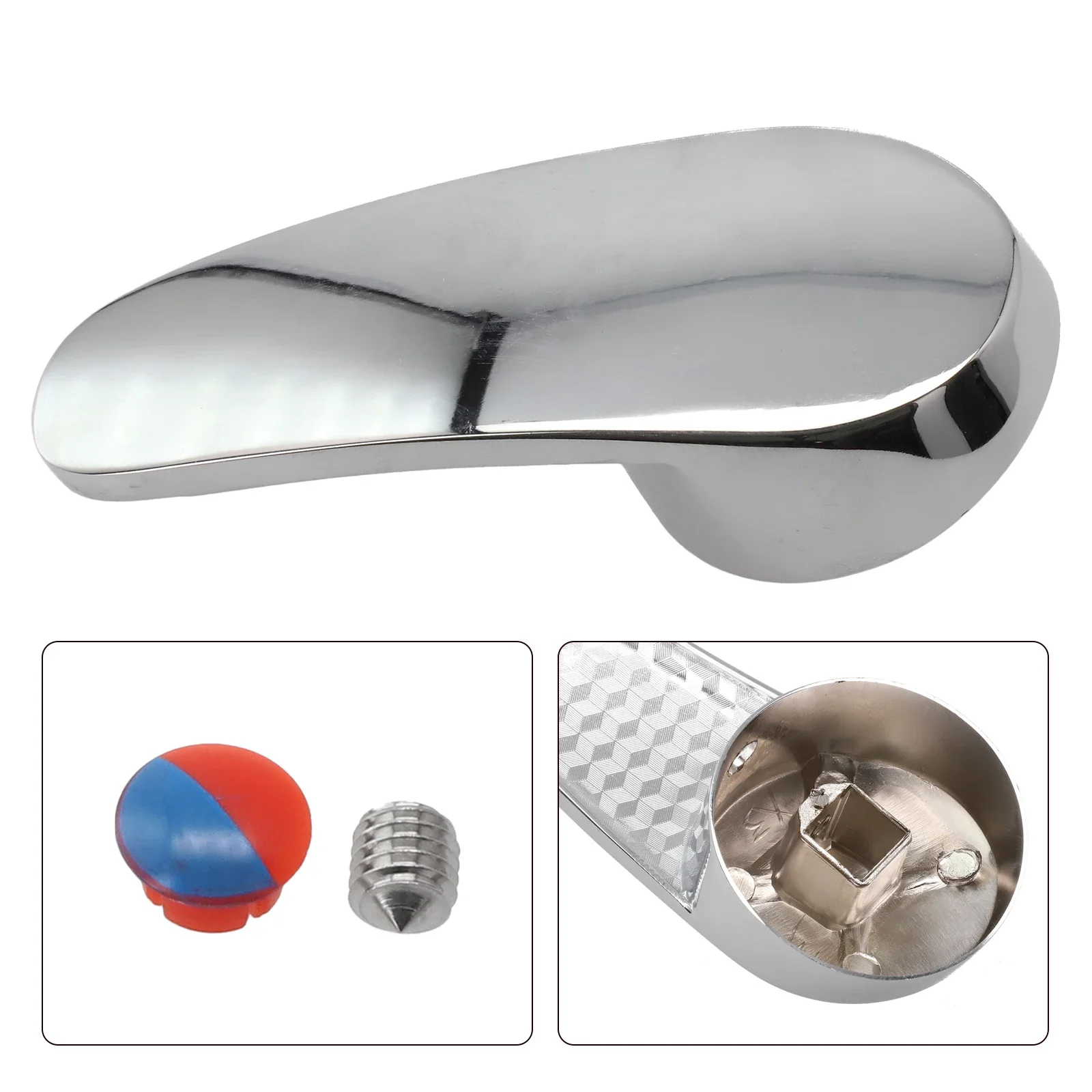 

Сменная ручка для смесителя для ванной комнаты, хромированные краны, аксессуары для картриджа, смеситель для катушки, одна металлическая ручка с рычагом