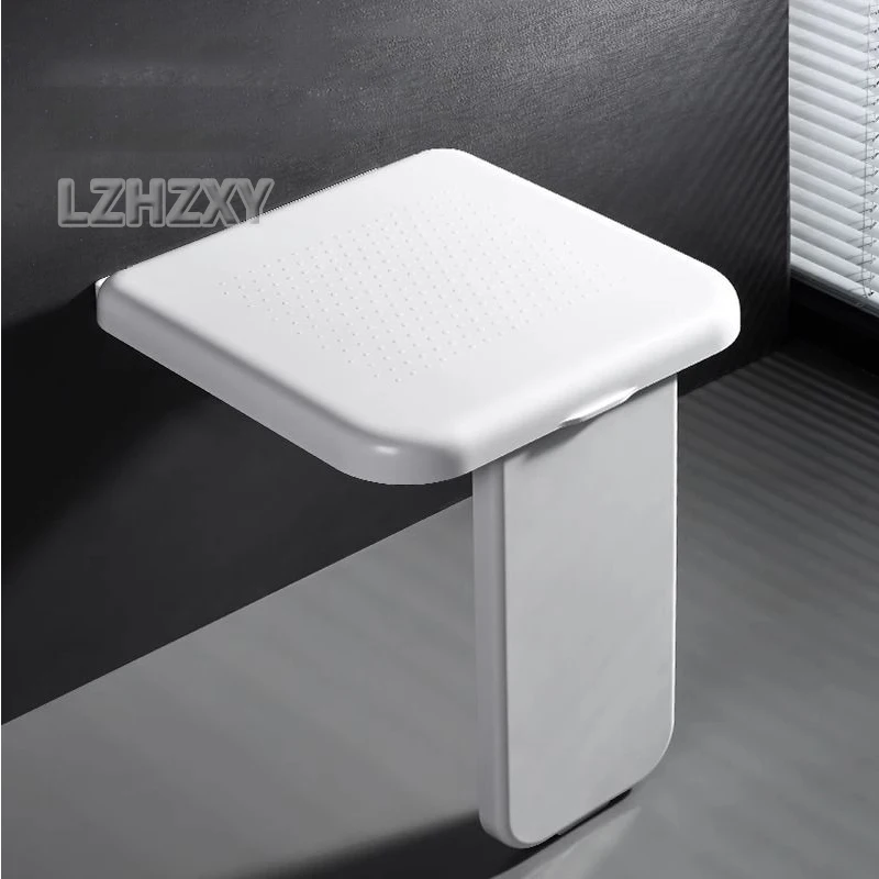 

Bathroom Folding Stool Shower Seat Wall Mounted Stool Elderly Bath Chair Invisible Porch Shoes Stool 40*39*45.5 Cm Bearing 150kg