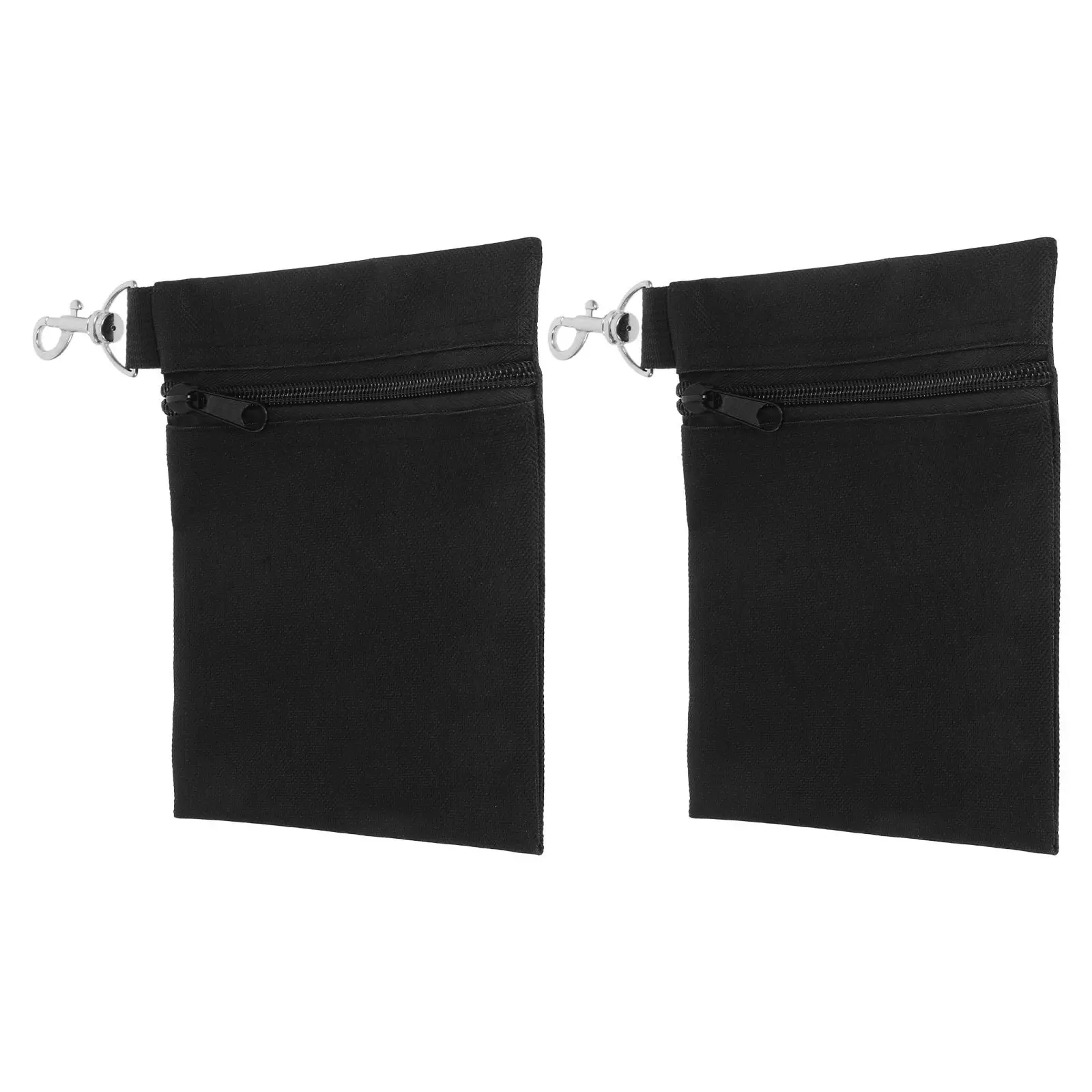 

2Pcs Golf Accessories Pouch Nylon Tee Storage Organizer Secure Zipper Closure Rotating Clip Waist Bag for Golf Ball Markers