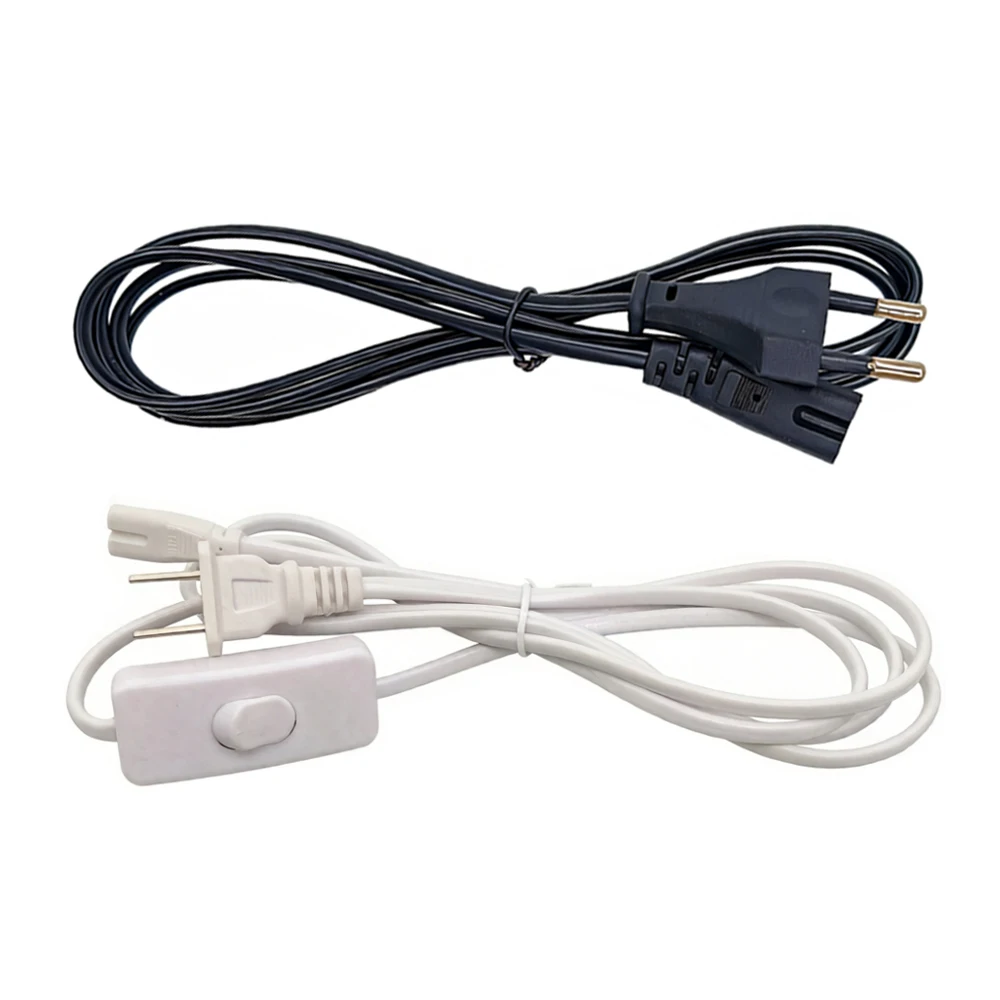 1.8m T4 T5 Switch Power Cord 2 Pin IEC-320-C7 303 Extension Cords AC Power Cable US Plug Adapter for PS4 PS5 Xbox Radio Speaker