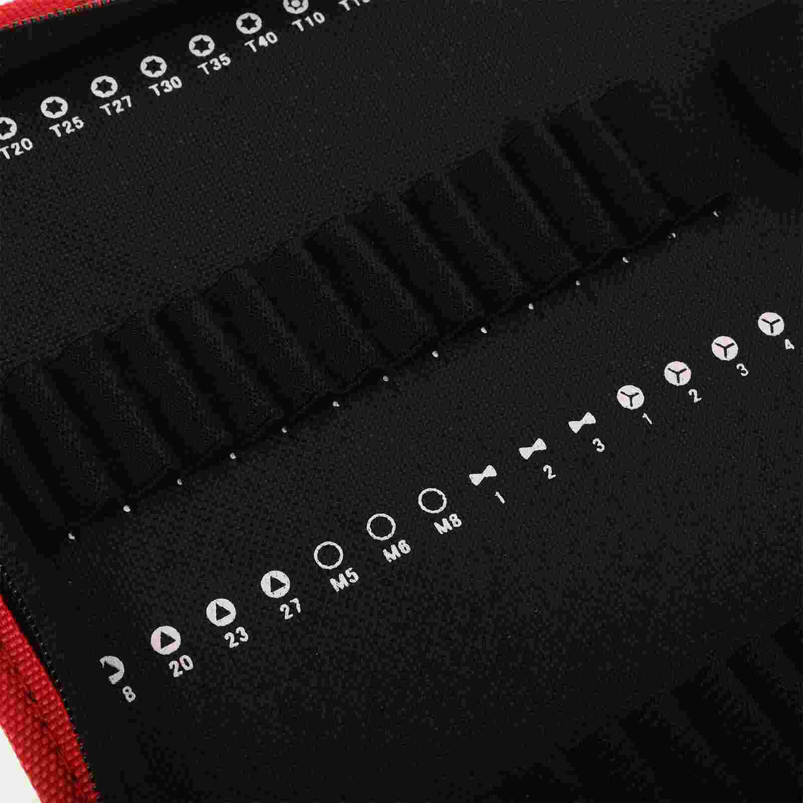 55 Piece Bit Storage Bag Oxford Cloth Tool Pouch Large Capacity ganizer for Crafts Men Gifts Zipper Utility Bag