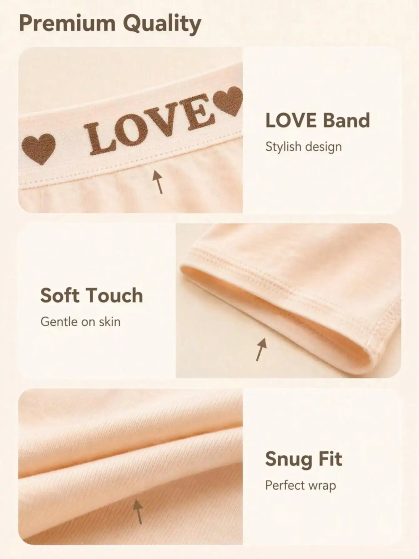 4 pcs mid rise women's underwear made of nylon comfortable soft flat angle pants for daily wear