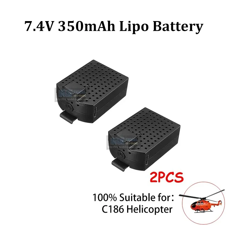 100% RC ERA C186 BO-105 / E120 4CH Flybarless RC 헬리콥터 예비 부품 7.4V 350mAh Lipo 배터리 액세서리에 적용 가능