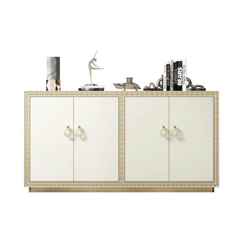 

ls 27 Modern simple light luxury dining side cabinet American solid wood wall storage high-end customized entrance cabinet