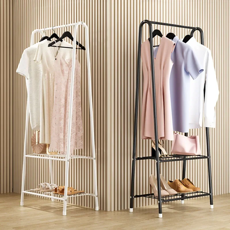 

Modern Metal Standing Coat Rack Design Space Saver Shoe Rack Storage Clothes Hanger Bedroom Mueble Recibidor Room Furniture