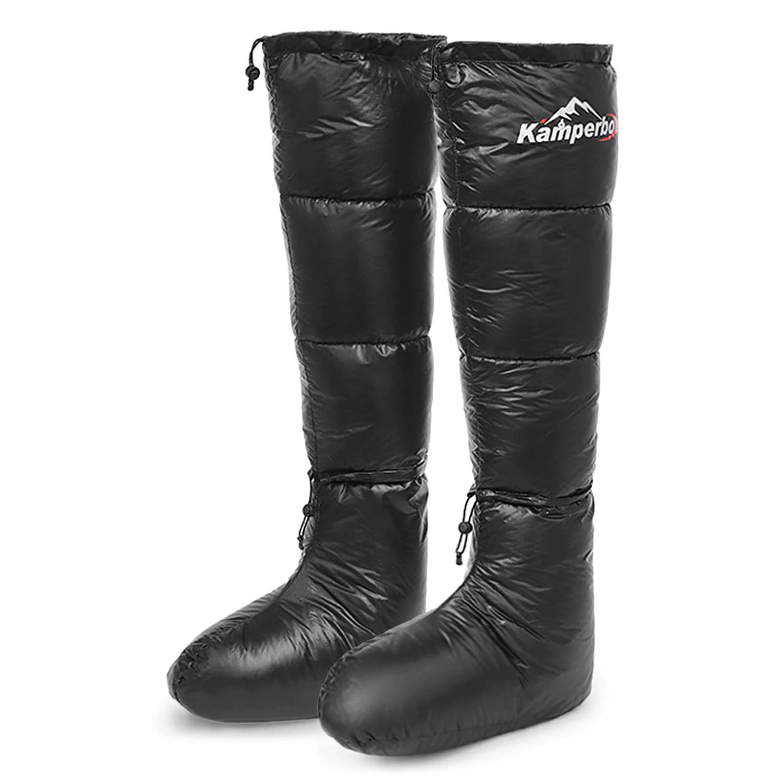 

Зимние пуховые пинетки, носки, теплые мягкие ветрозащитные длинные спальные тапочки с регулируемым шнурком для кемпинга, альпинизма, сна