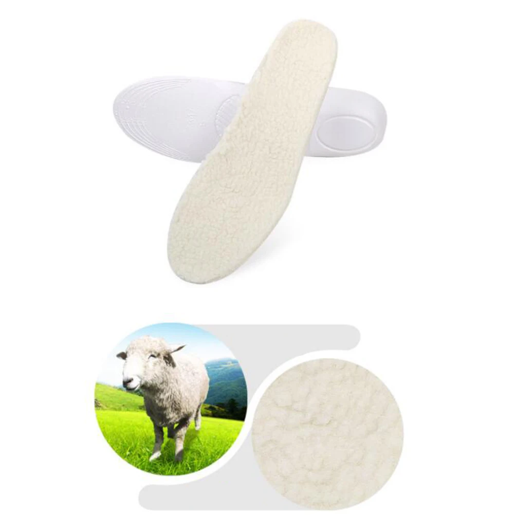 

Wool Height Increase Insoles Taller Pad Warm Cushions Winter Shoe Lift Heightening Foot Care Tools Anti Slip Soft