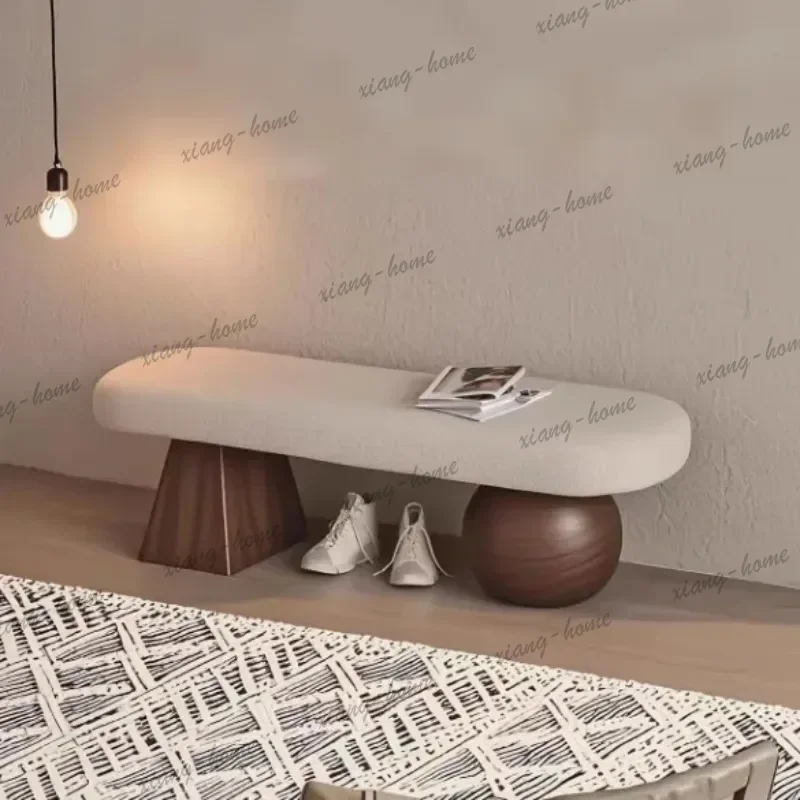 Best Sellers Nordic Wooden Shoe Bench Entryway Storage Ottoman Bedside Long Bench For Home & Homestay - Scandinavian Style