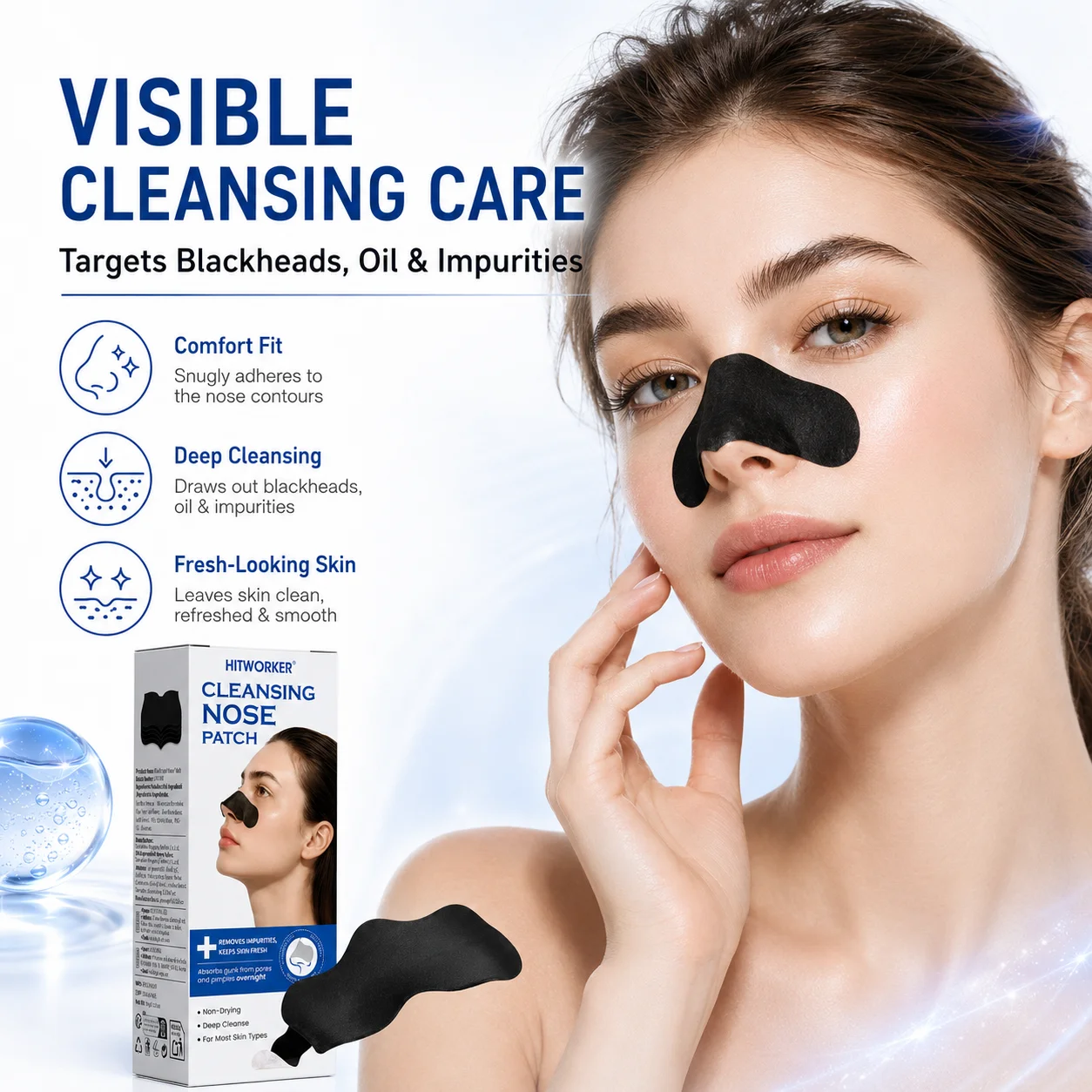 HITWORKER Blackhead Remover No - огляд і ціна Charcoal Pore Strip