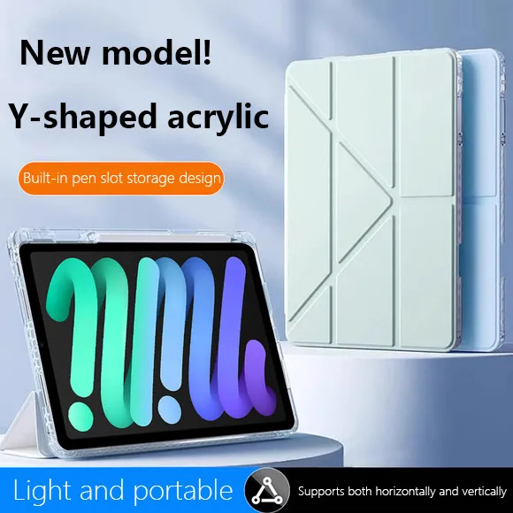 

Acrylic Anti-bending Case For Xiaomi Pad Mini 8.8inch 2025 Redmi K Pad 8.8 SE 8.7 Y-Folding Leather Flip Stand Protective Cover