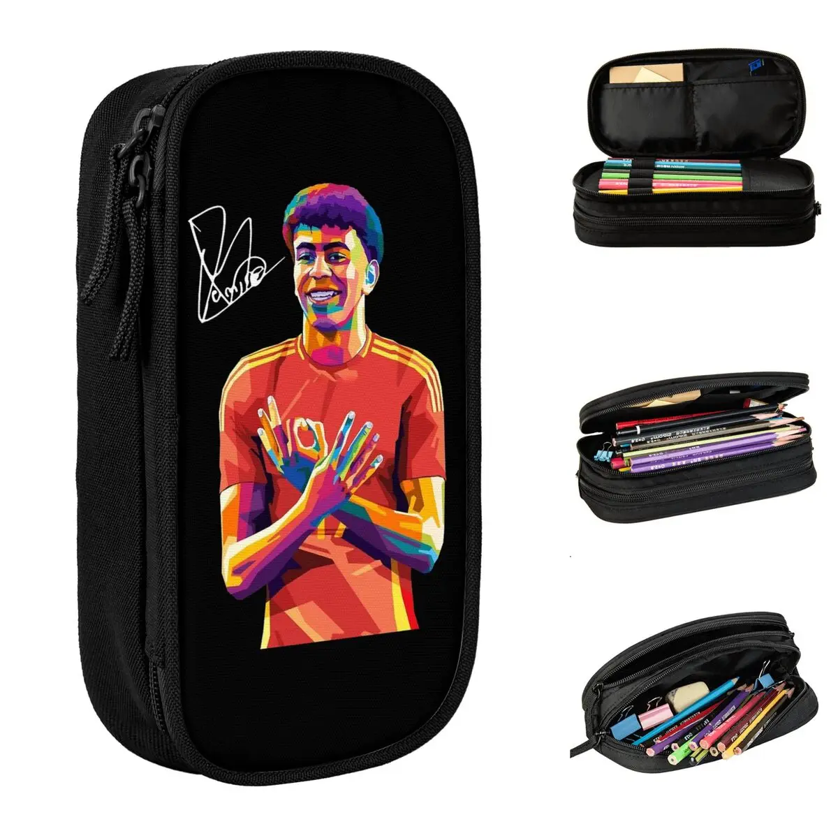 

Lamine Y-Yamal пеналы футбольная ручка коробка пеналы для студентов большая вместимость школьные принадлежности пеналы на молнии