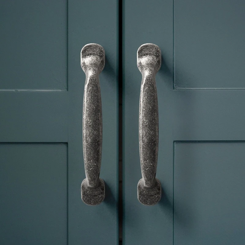 Antique Silver American Retro Vintage Cabinet Handle Wardrobe Door Knob Kitchen Cupboard Drawer Pull Hardware