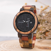 BOBO BIRD Men's Watches Coloured wood Quartz Watch Wooden Male Timepieces Couple Wrist Watch Custom Gift For Women Dropshipping