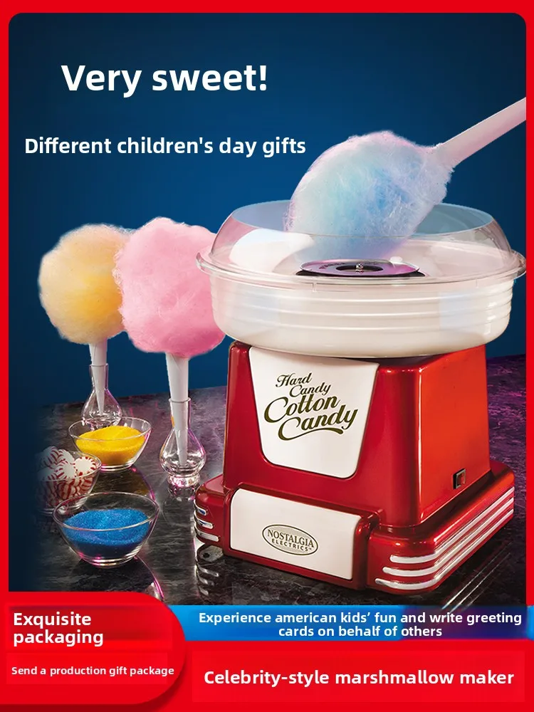 

Машина для производства сахарной ваты, детский домашний маленький подарок для девочки десятилеттия, подарок на день рождения, торговый центр, выпускной, рождественские подарки