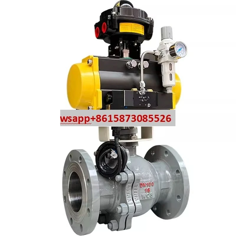 Válvula de bola neumática, brida de alta presión, regulación de vapor de gas natural de alta temperatura, interruptor a prueba de explosiones, válvula de corte