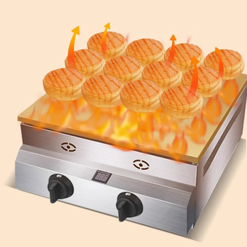 Gas Heating Souffle Cake Maker Machine Thickened Copper Plate Souffle Machine Snack Food Souffle Cake Waffle Machine