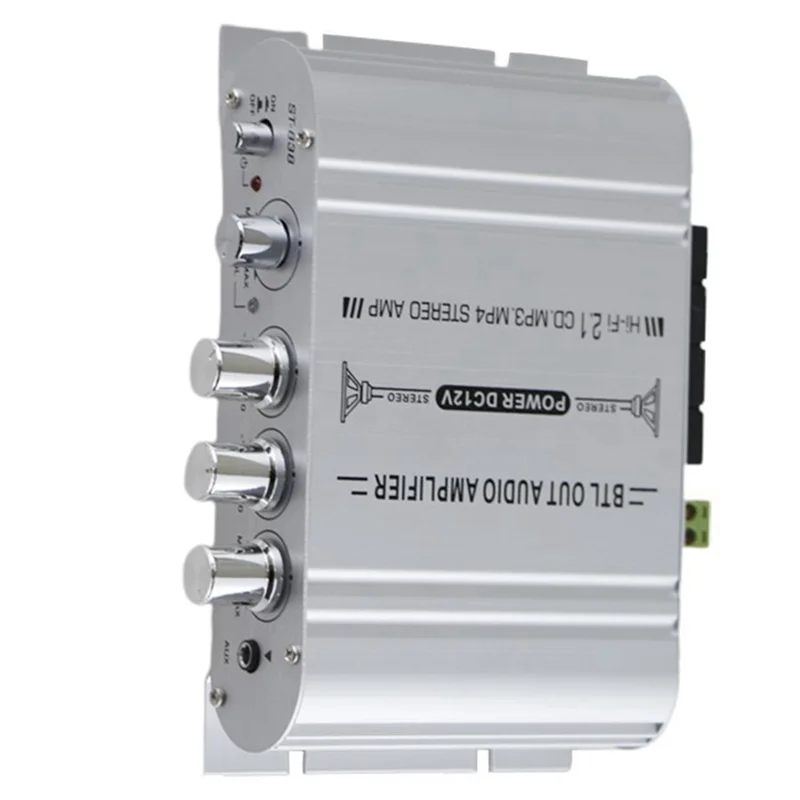 POSV-автомобильный стереоусилитель, динамик Hi-Fi, 2,1-канальный домашний сабвуфер, аудиовыход, аудиосистема 12 В