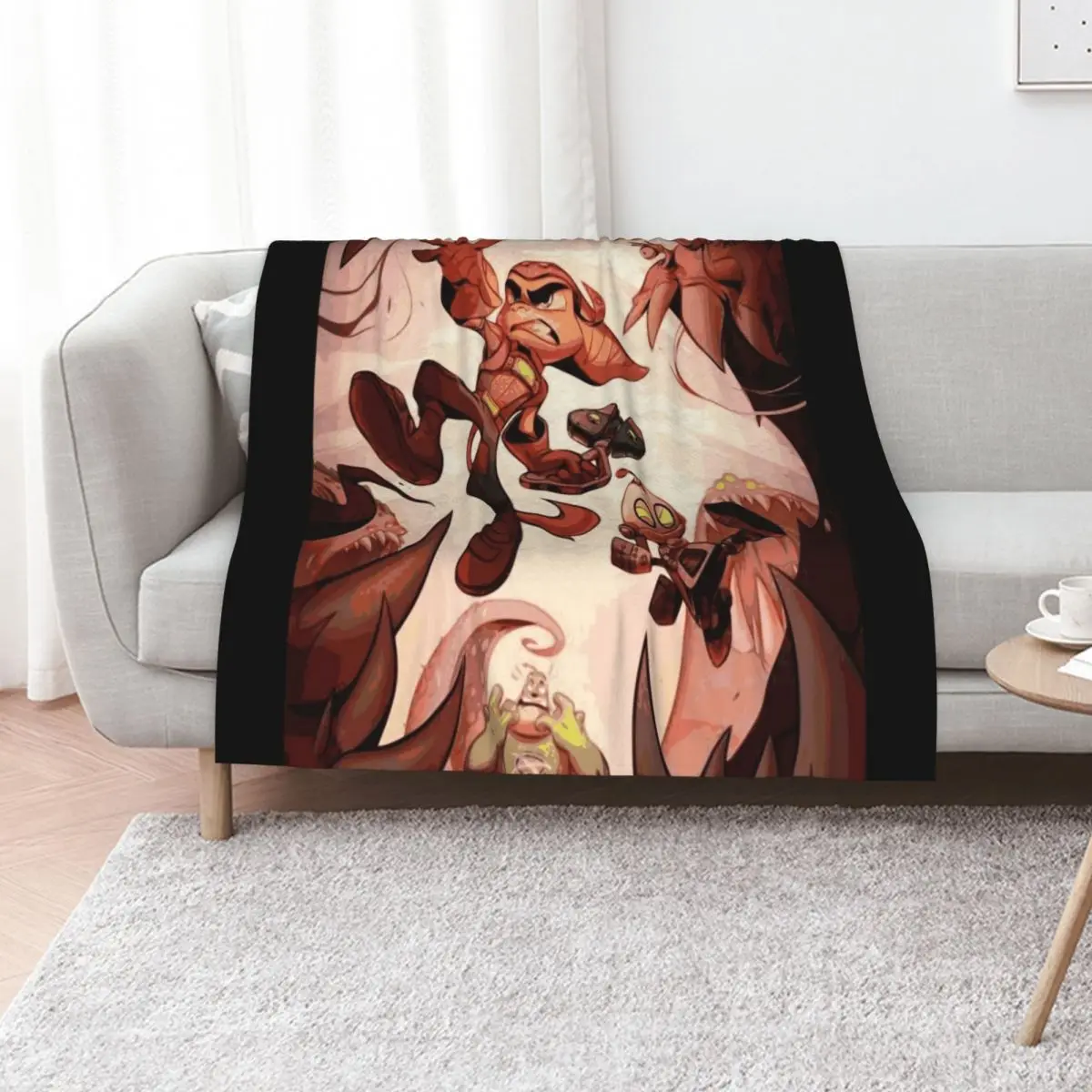 

Ratchet and Clank Ready to Fight Throw Blanket Bed halloween Winter beds Single Blankets