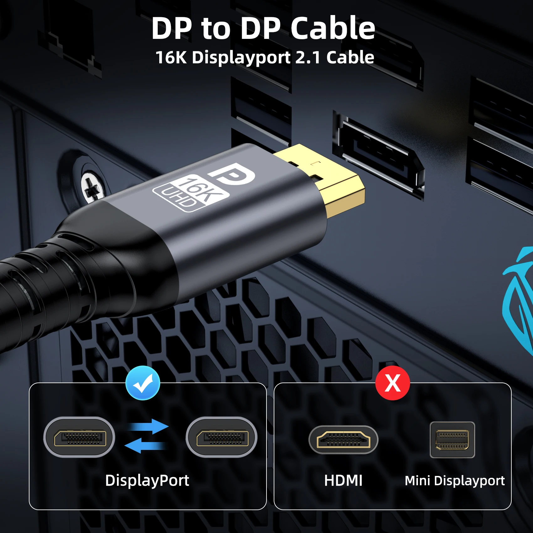 Kabel DP 2.1 16K@60Hz DisplayP – Gaming Speaker 2.1 recenzja i cena