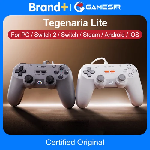 Controlador con Cable GameSir Tegenaria Lite, Gamepads Retro para PC Windows Steam Switch, Control con Palanca de Efecto Hall, 2 Botones Mapeables