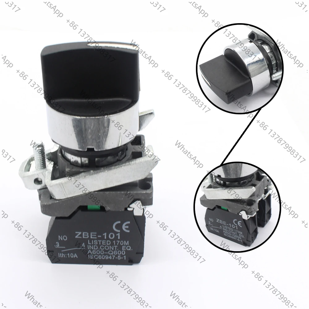 XB4-BD53 220V electrical standard  XB4BD53 handle stay Momentary push button switch spring return