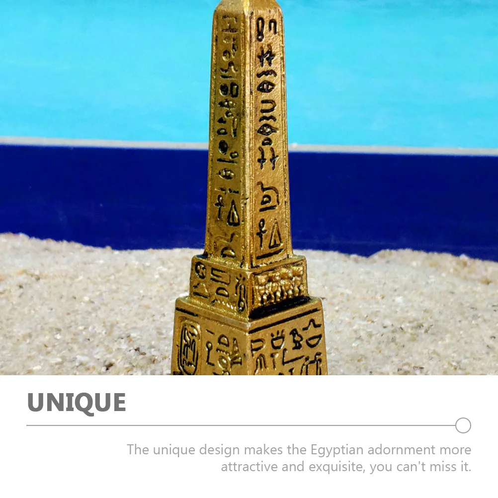 

Obelisk Figurine Statue for Home Sand Table Souvenir Egypt Resin Decor Desktop Ornament Mini Model Ancient