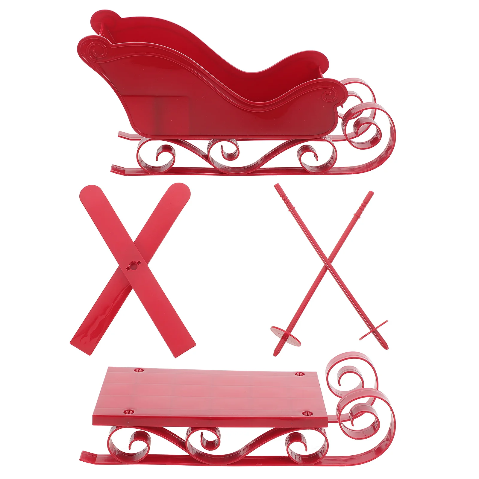 

1Set Christmas Sleigh Ornament Small Skiing Board Desktop Decoration Xmas Party Festival Ornament Gift Christmas Skiing Board