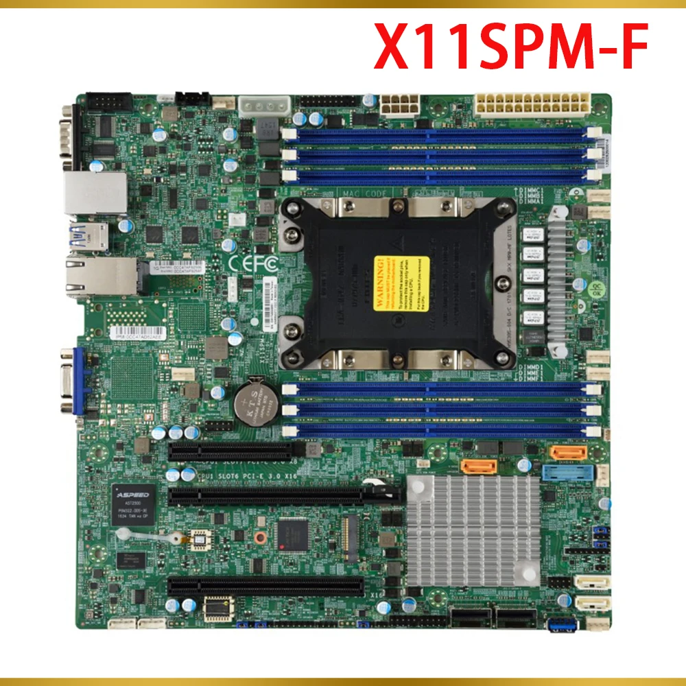 Server Motherboard For Supermicro Single Server C621 MicroATX GbE LAN SATA3 (6Gbps) DDR4 LGA-3647 X11SPM-F