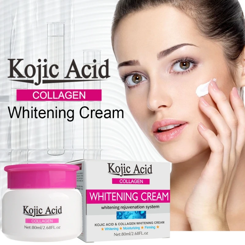 Kojic Acid Bone Collagen Facial Cream Whitening Moisturizing Brightening Remove Dark Spots Nourishing Lotion Skin Care Products