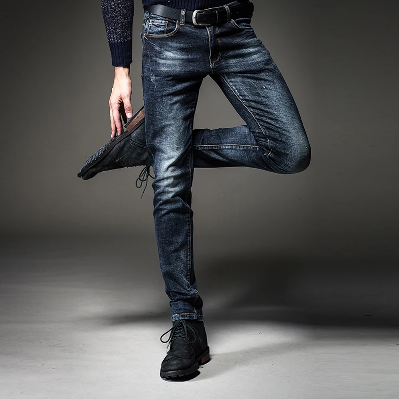 กางเกงยีนส์ผู้ชายทรงสลิมฟิต รุ่น Jir Autumn สไตล์ลำลองอเนกประสงค์ ทรงเกาหลี เอวสูง ผ้าฝ้ายยืด ทรงตรง ทันสมัย สำหรับวัยรุ่น...