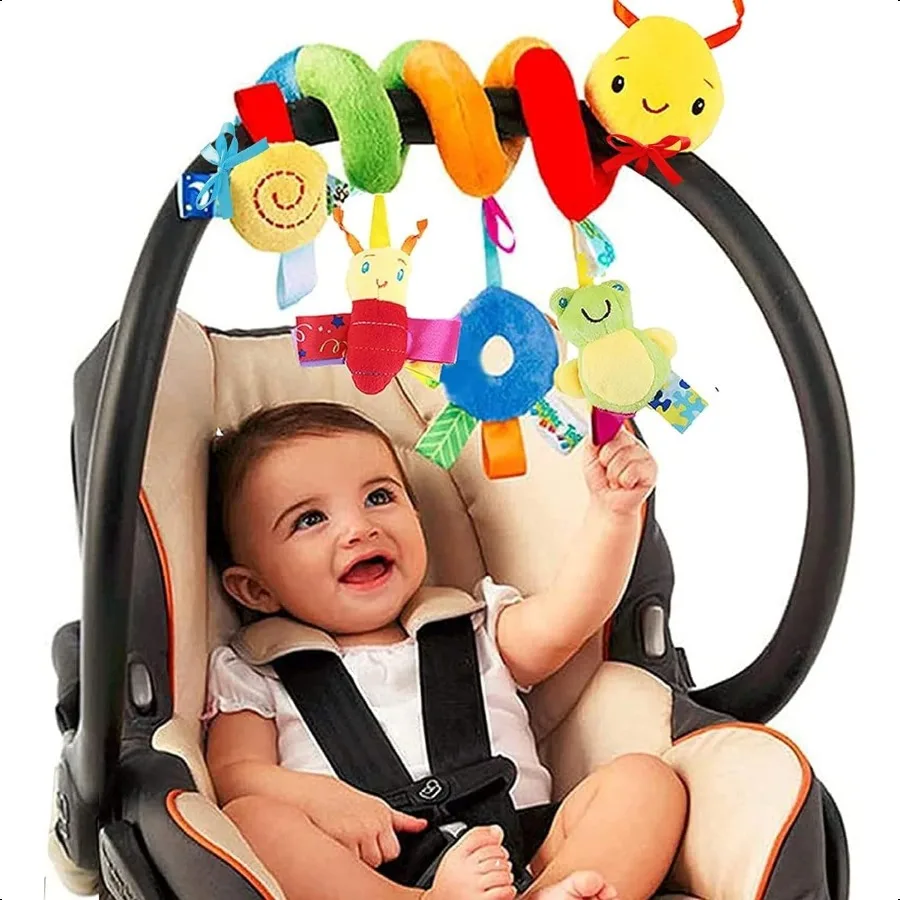 

FPVERA Spiral Car Seat Stroller Activity Toy Baby Sensory Toys Soft Hanging Toys for Babies 012 Months Boys Girls Carseat Crib