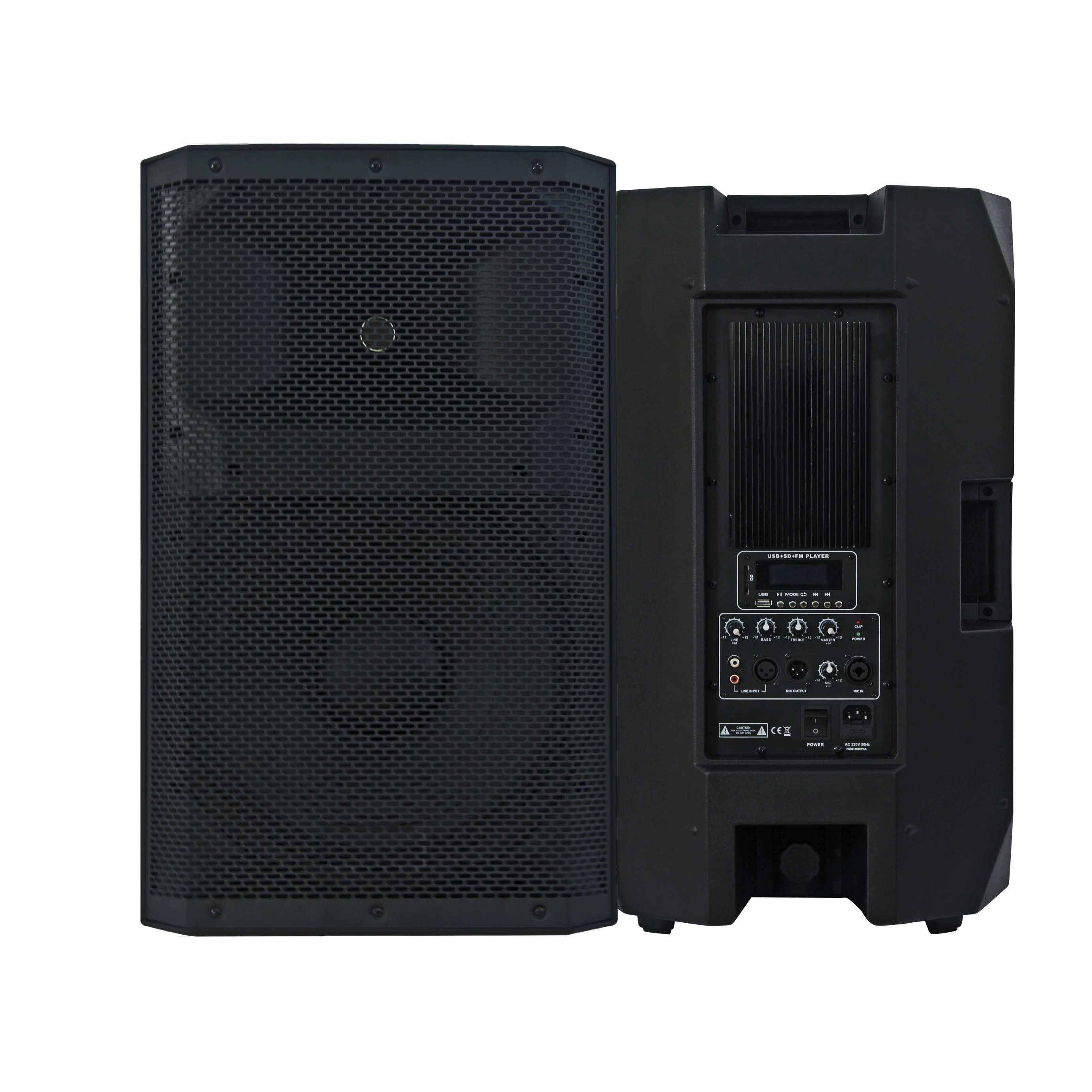 Subwoofer de Audio profesional, altavoz portátil activo de 15 pulgadas, sistema de altavoces de 2 canales PA para transmisión en vivo y otras Bocina, 6000 vatios